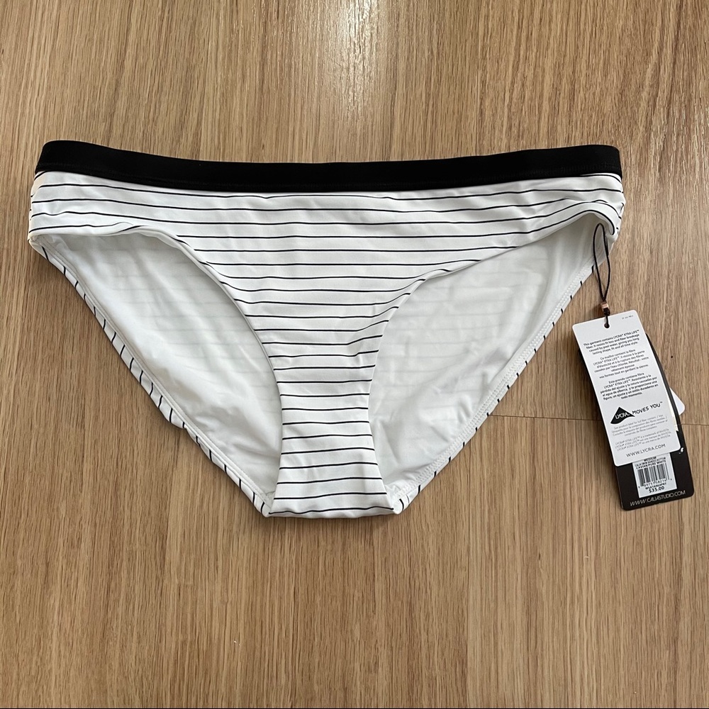NEW CALIA BANDED BATHING SUIT SWIM BOTTOM STRIPE